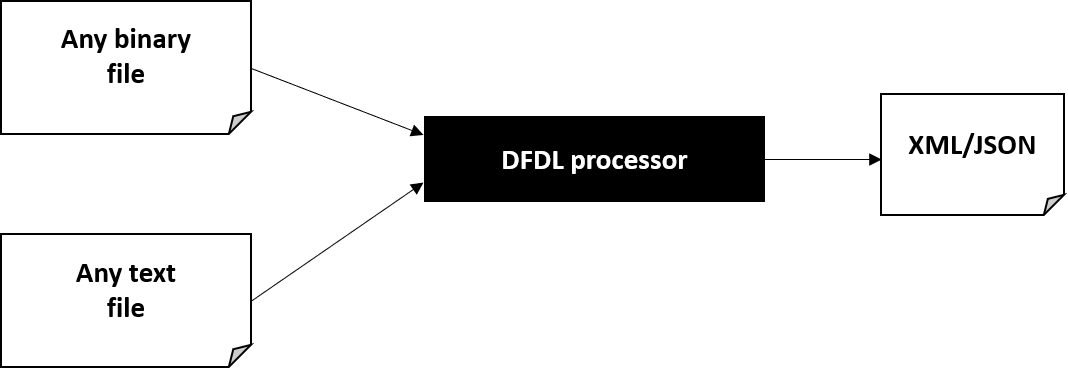 DFDL can parse text and binary files